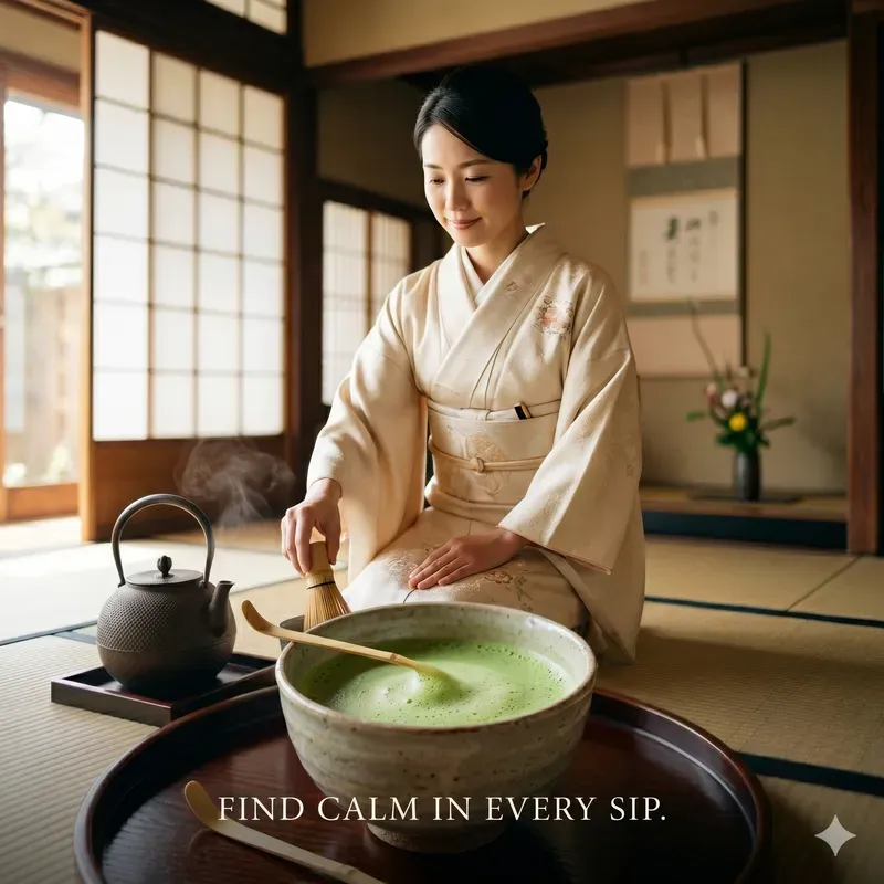 Japanese Matcha Tea Product Adverts