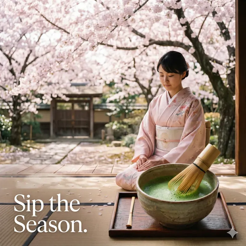 Japanese Matcha Tea Product Adverts