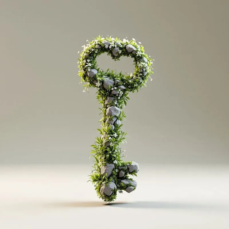 Floating Moss Rocks Organic 3D Design