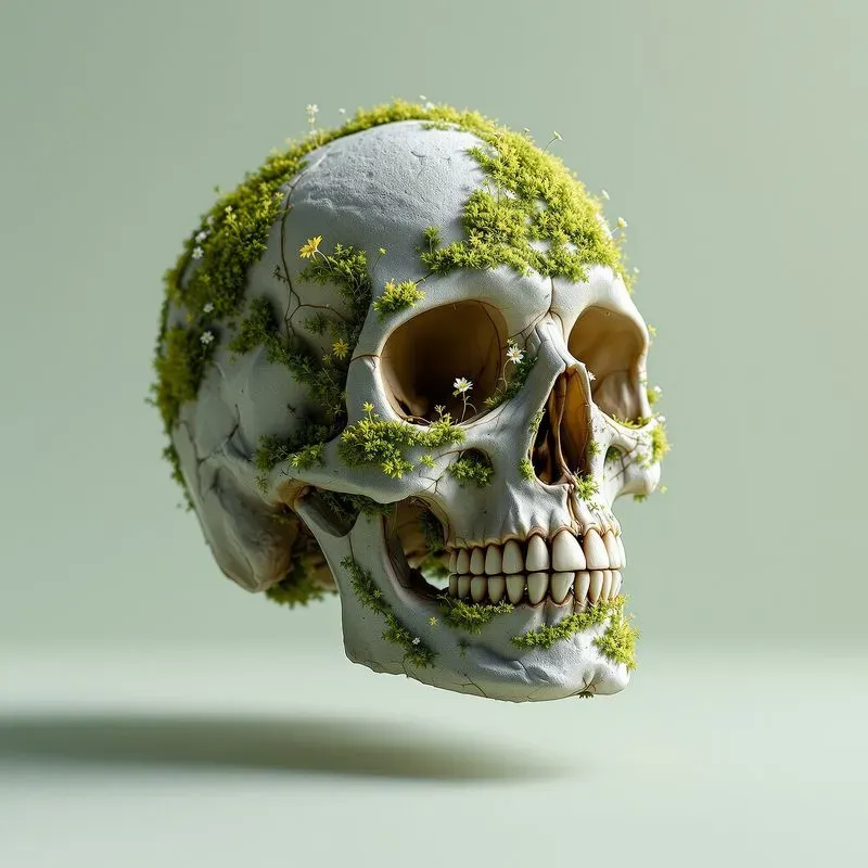 Floating Moss Rocks Organic 3D Design