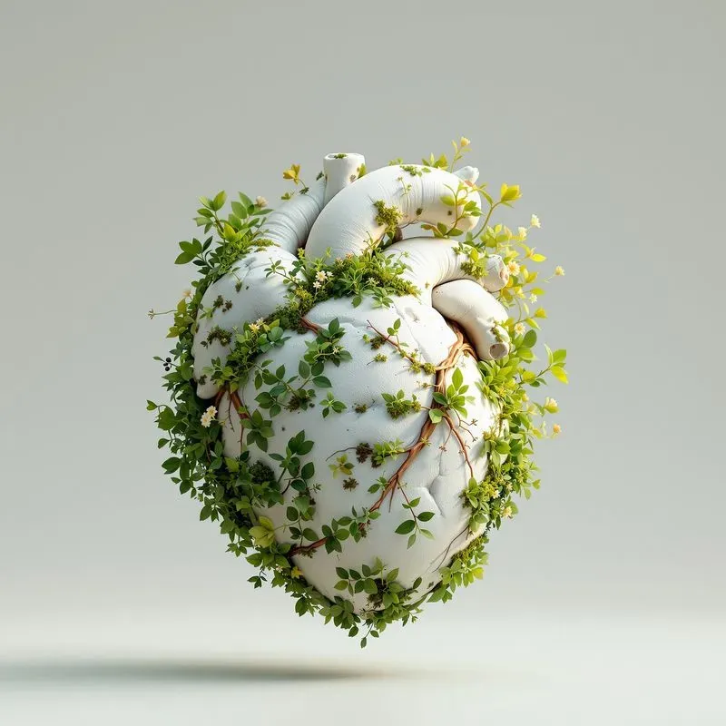 Floating Moss Rocks Organic 3D Design