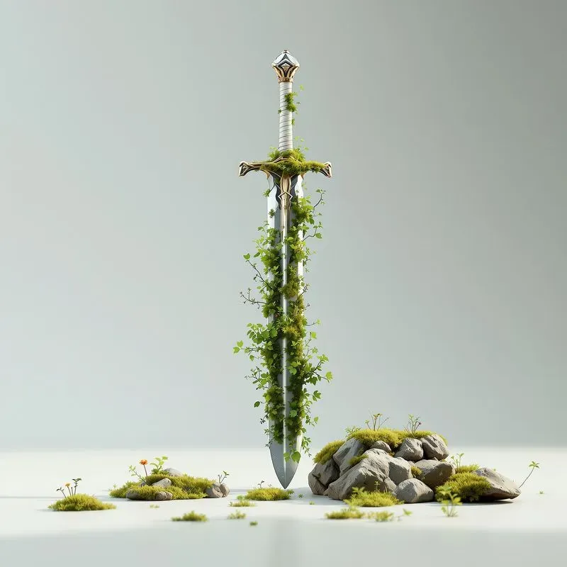 Floating Moss Rocks Organic 3D Design