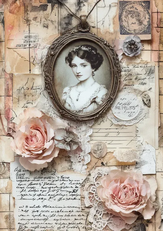 Victorian Romance Junk Journal Pages