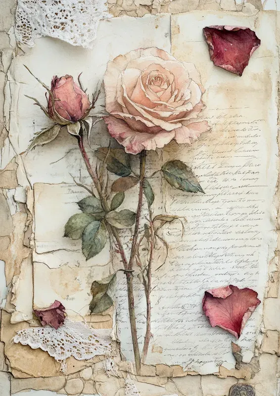 Victorian Romance Junk Journal Pages