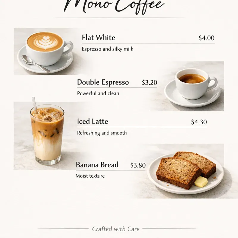 Modern Coffee Menu Generator