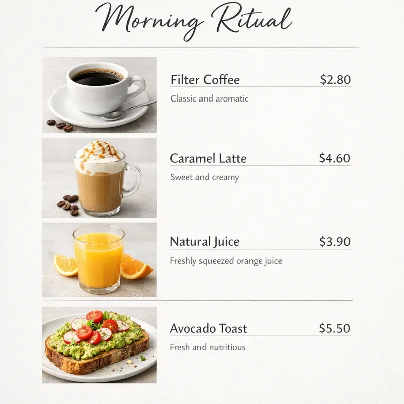 Modern Coffee Menu Generator