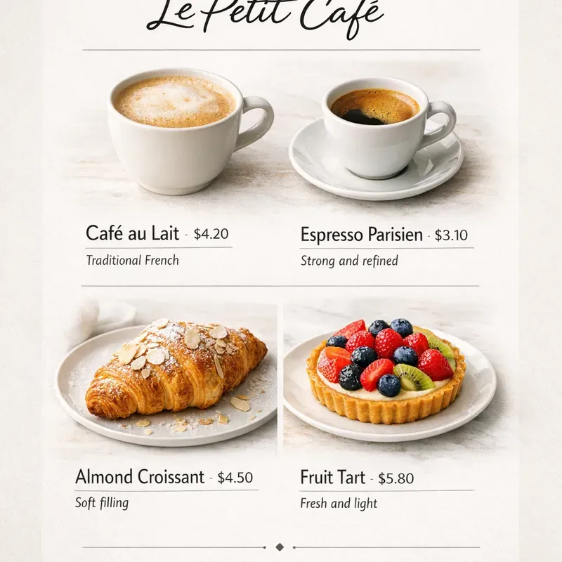 Modern Coffee Menu Generator