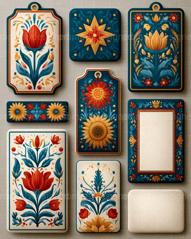 Folk Floral Journal Assets