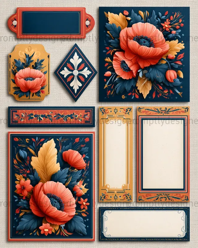 Folk Floral Journal Assets