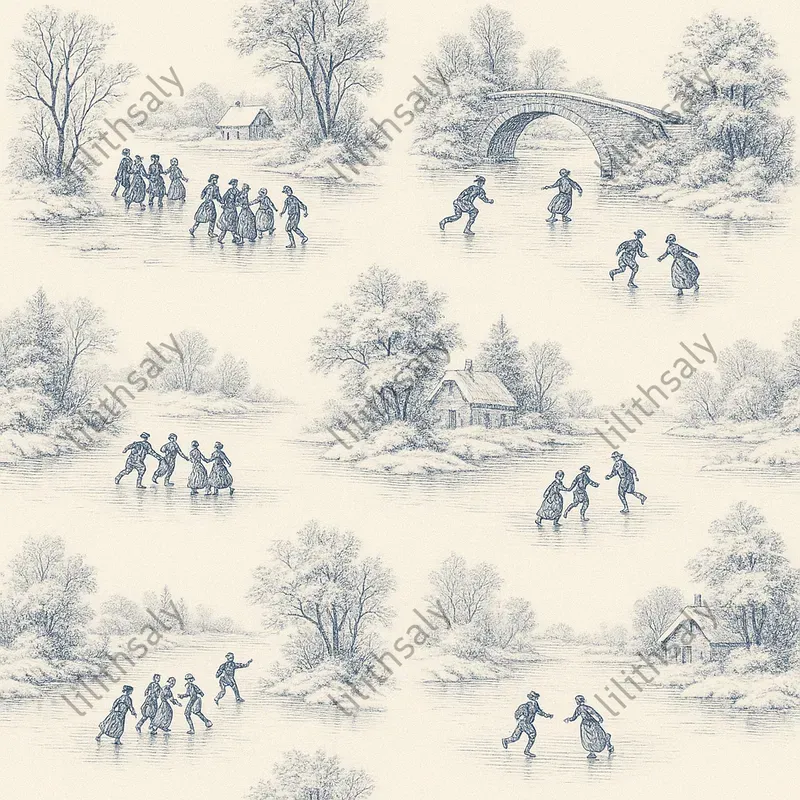 Holiday Toile De Jouy Winter Patterns