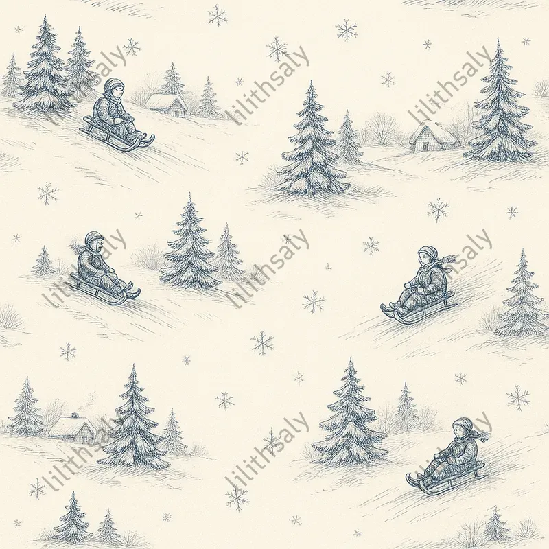 Holiday Toile De Jouy Winter Patterns