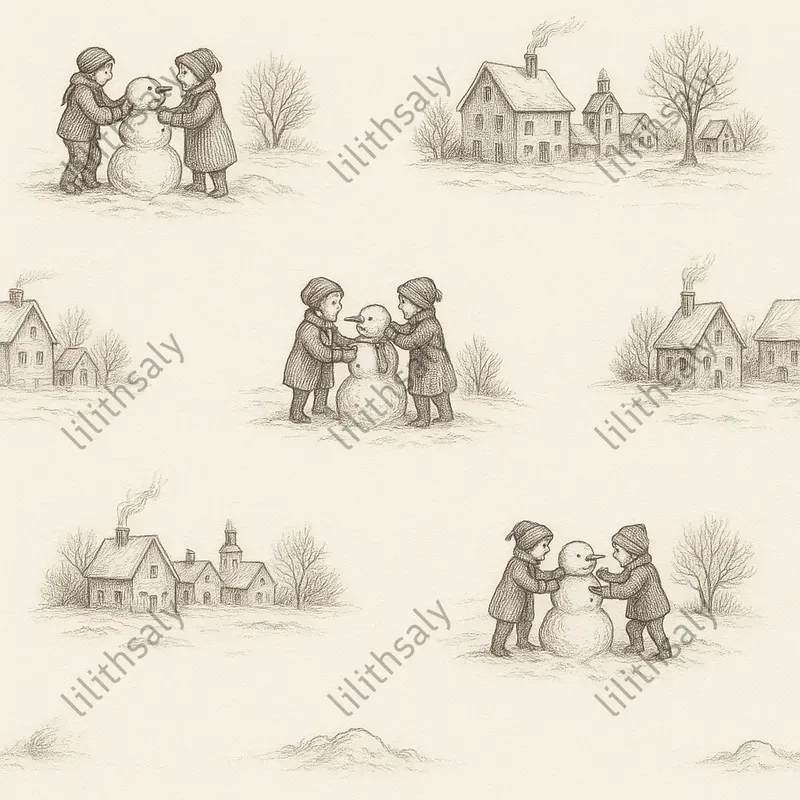 Holiday Toile De Jouy Winter Patterns