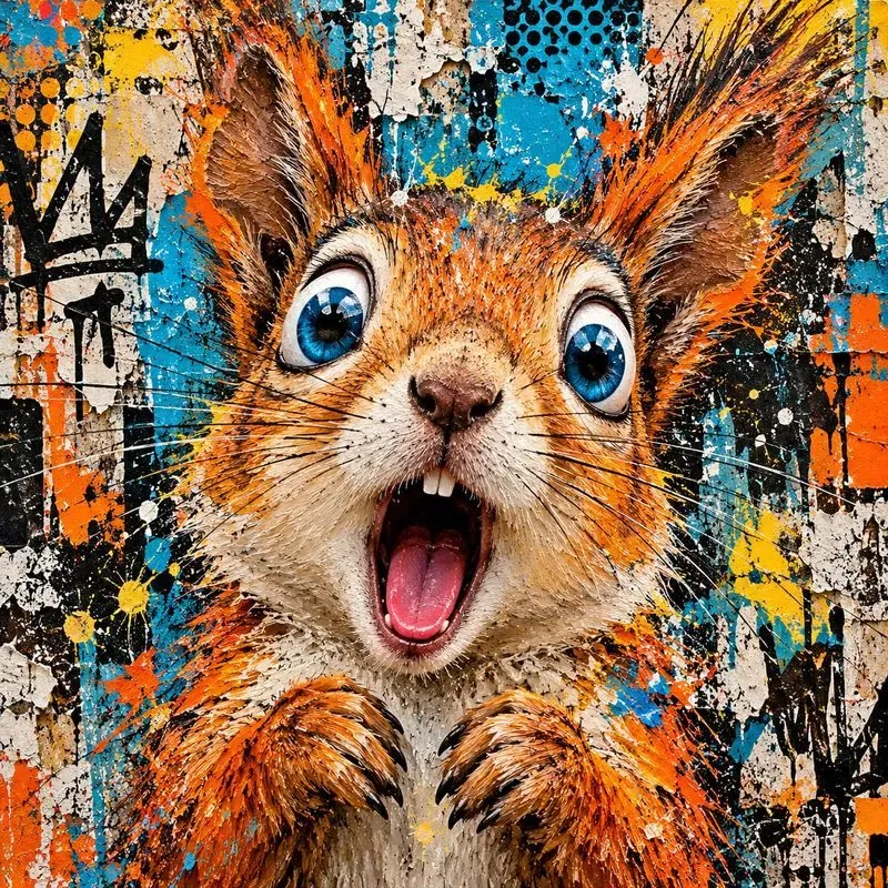 Urban Animal Graffiti Portraits
