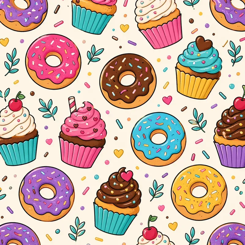 Cartoon Food Patterns