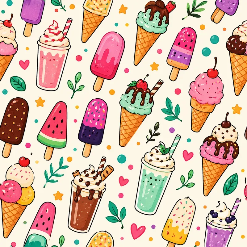Cartoon Food Patterns