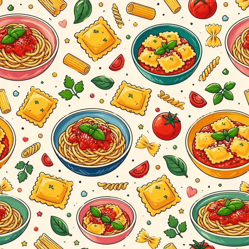 Cartoon Food Patterns