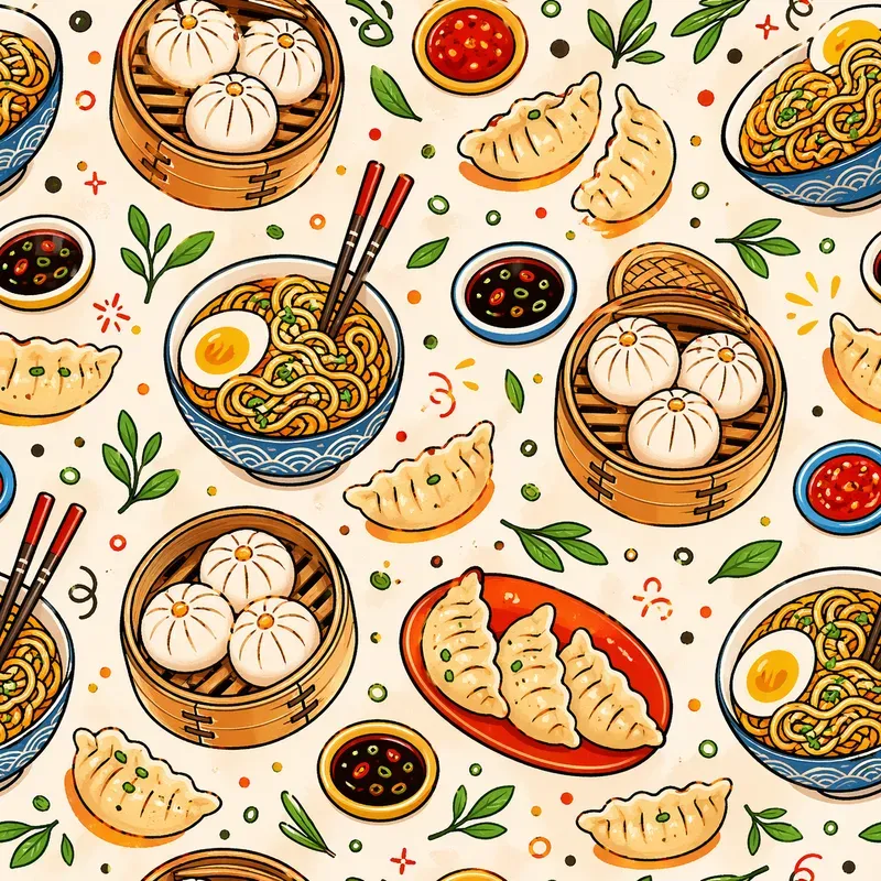 Cartoon Food Patterns