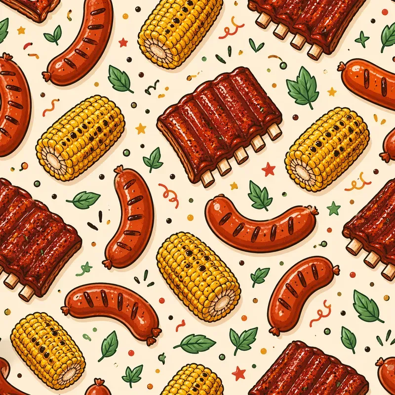 Cartoon Food Patterns