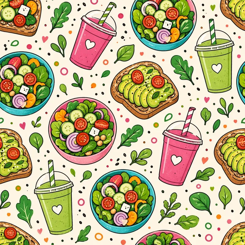 Cartoon Food Patterns