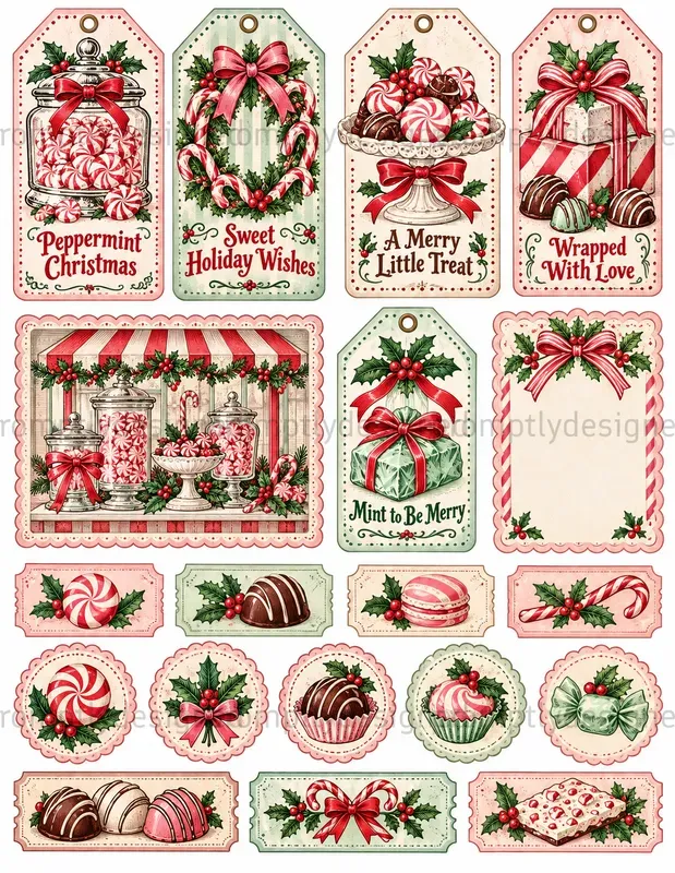 Sweet Shop Christmas Ephemera