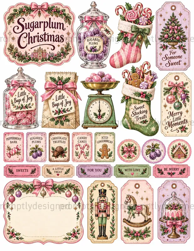 Sweet Shop Christmas Ephemera