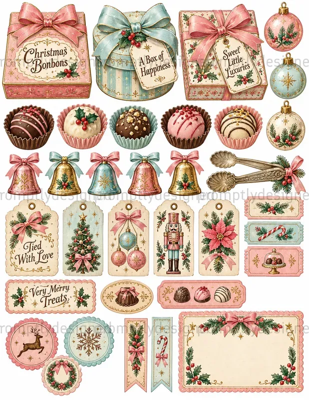 Sweet Shop Christmas Ephemera