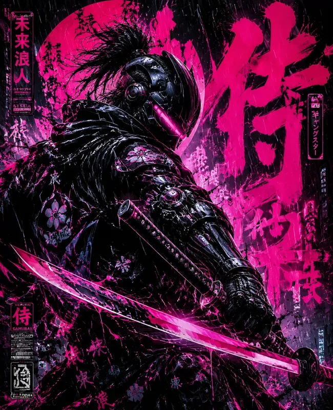 Neon Anime Graffiti Poster Creators