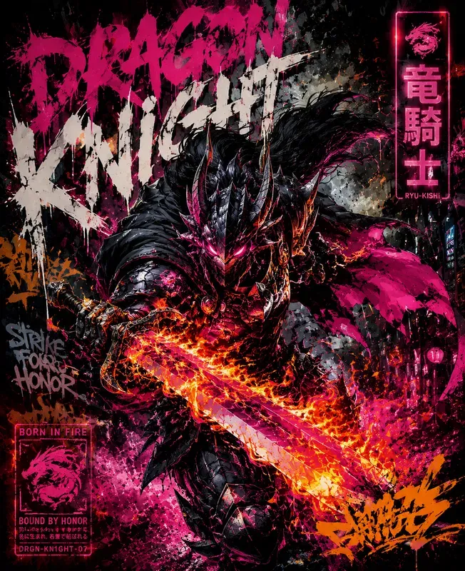 Neon Anime Graffiti Poster Creators