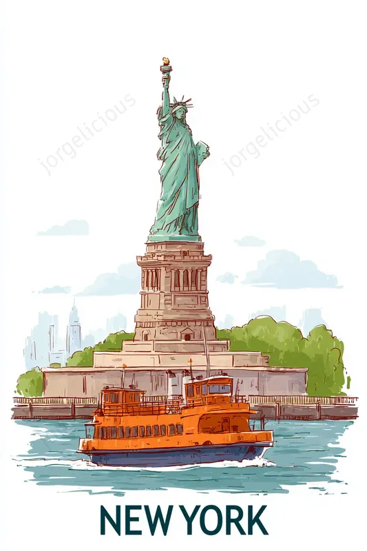 Clean Illustrated Travel Posters