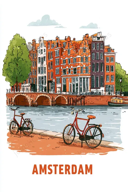 Clean Illustrated Travel Posters
