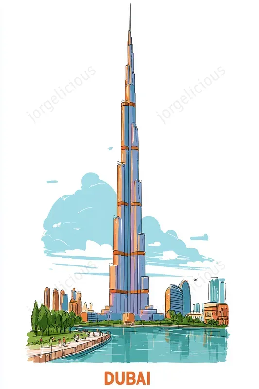Clean Illustrated Travel Posters