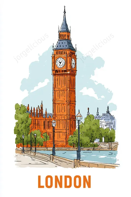Clean Illustrated Travel Posters
