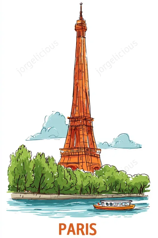 Clean Illustrated Travel Posters