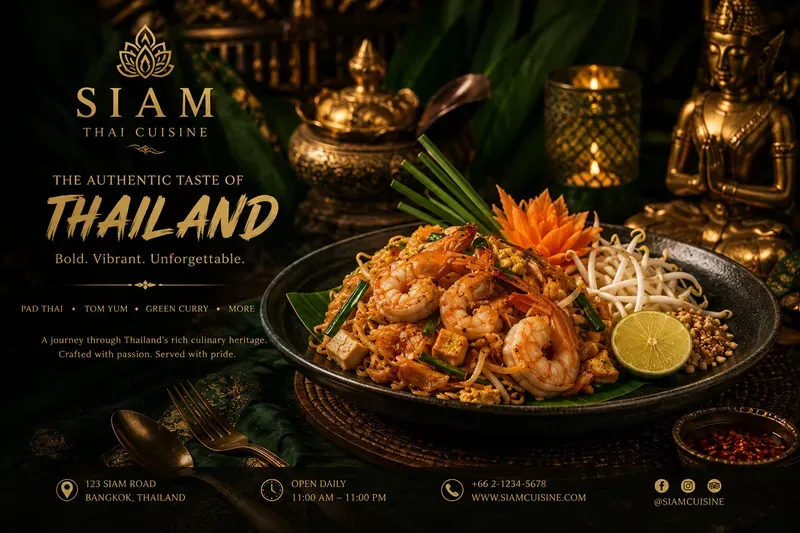 Luxury Asian Restaurant Banner Prompts