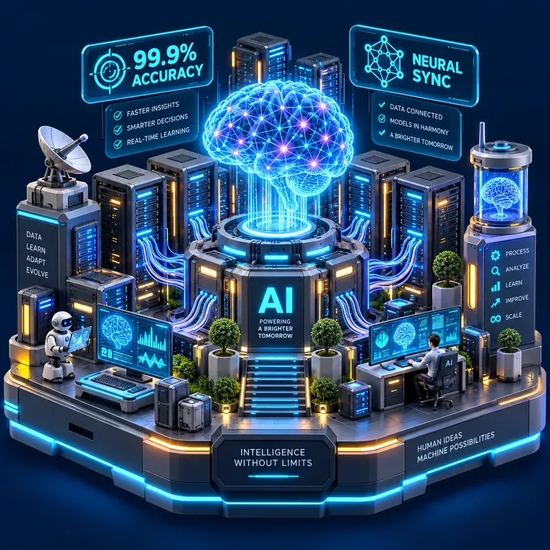 3D Isometric Data Diorama Art