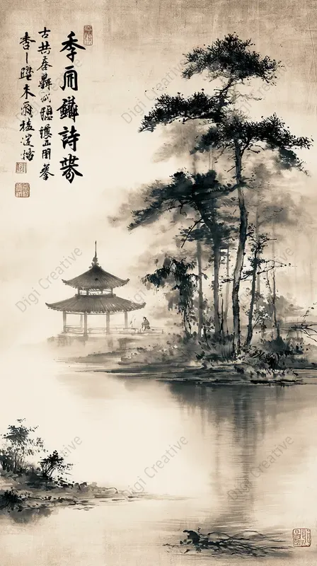 Traditional Chinese Ink Wash Art