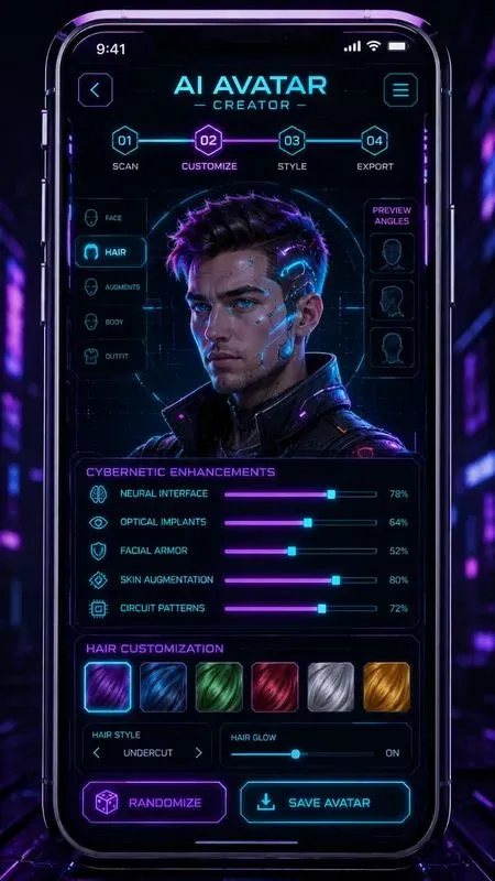 Cyberpunk App Ui Generator