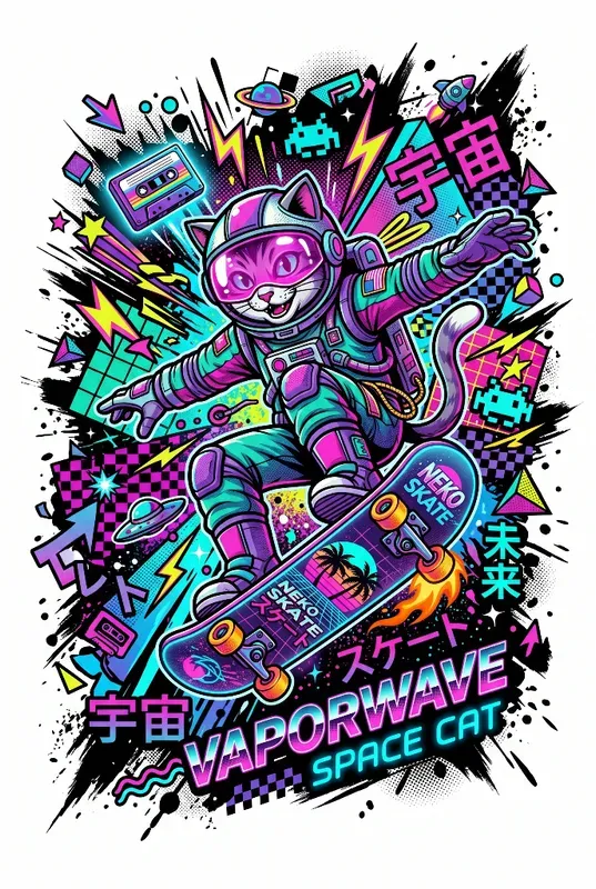 Cartoon Vector Tshirt Design Art