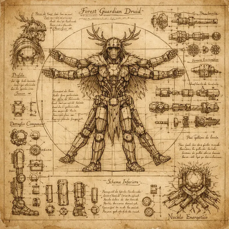 Da Vinci Mechanical Character Sketches