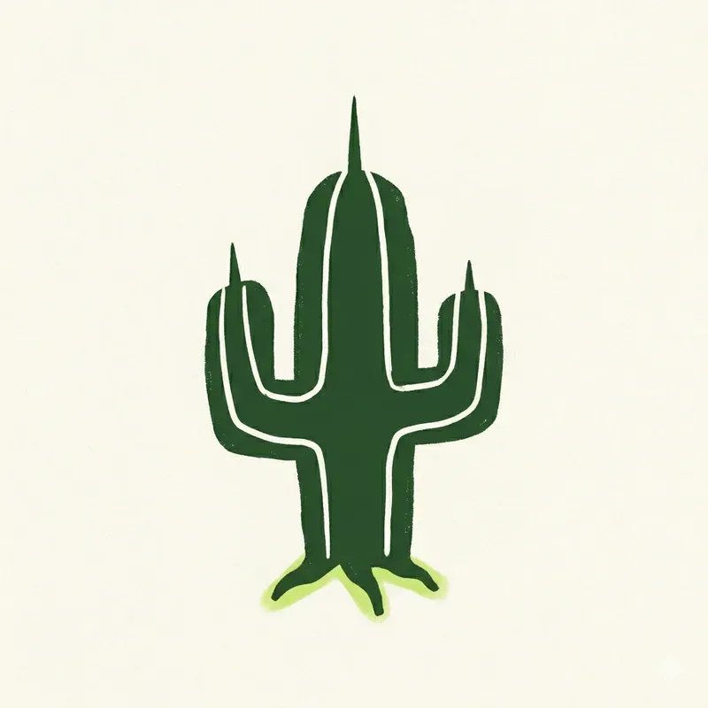 Chunky Doodle Icons Bold Flat Art