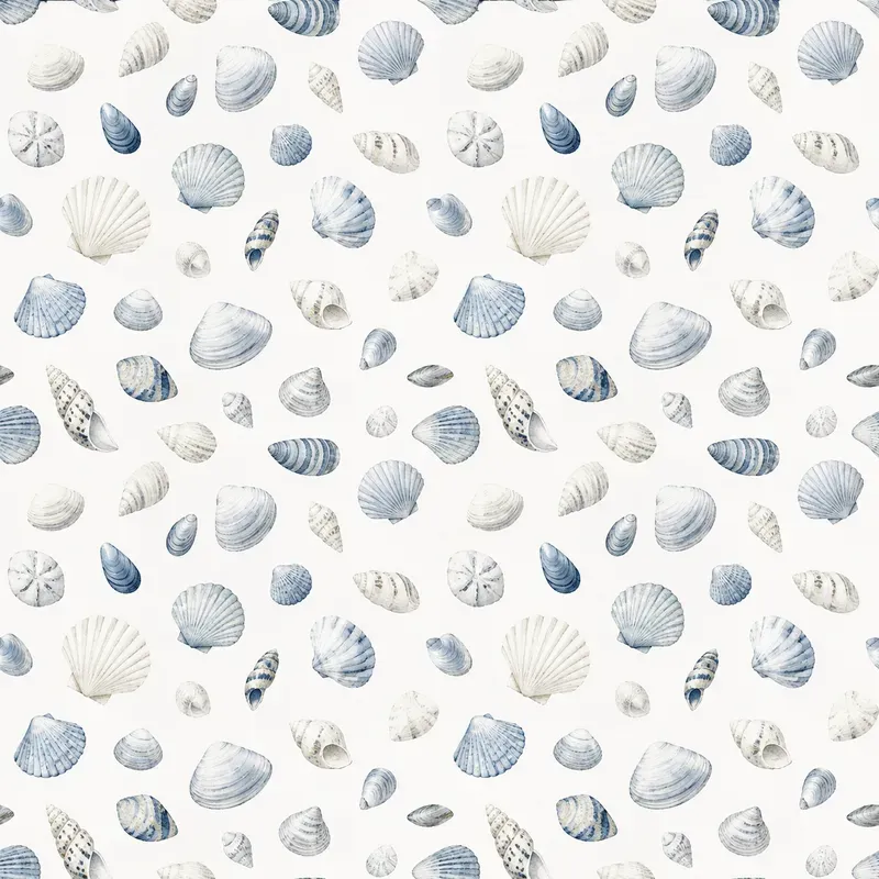 Coastal Seashell Seamless Patterns