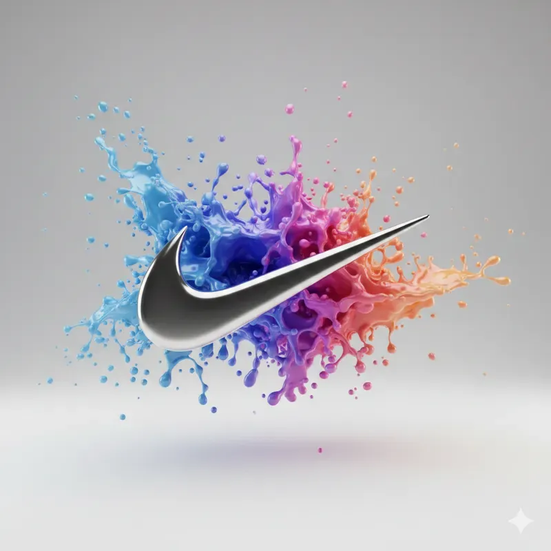 3D Color Splash Logo Art