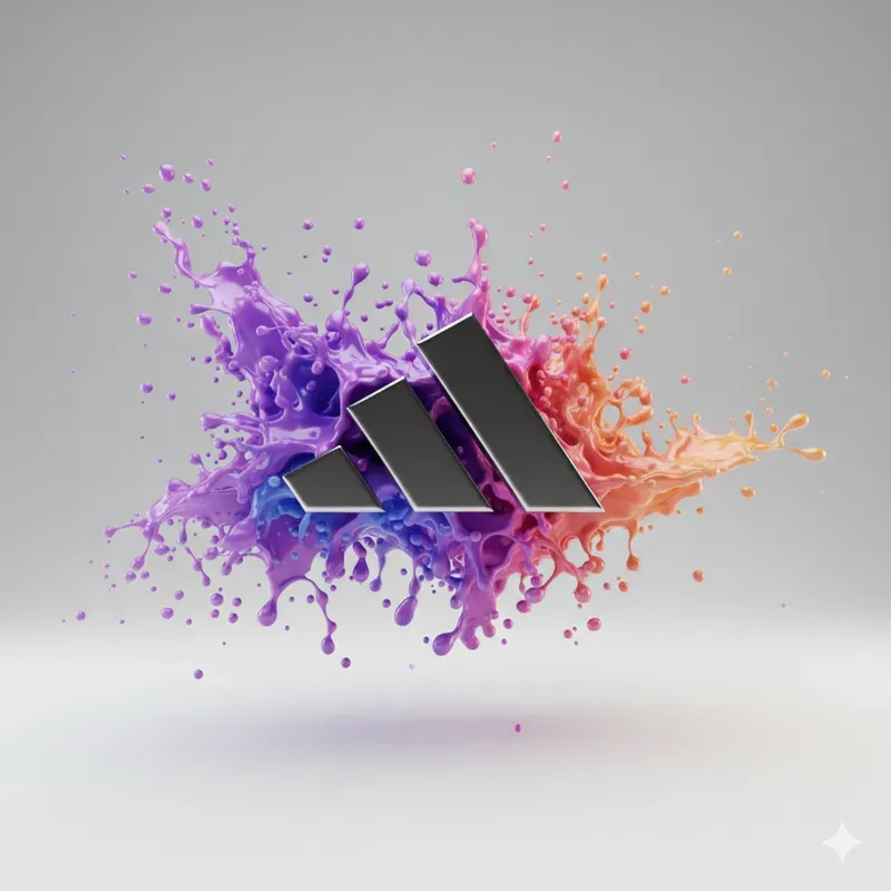 3D Color Splash Logo Art