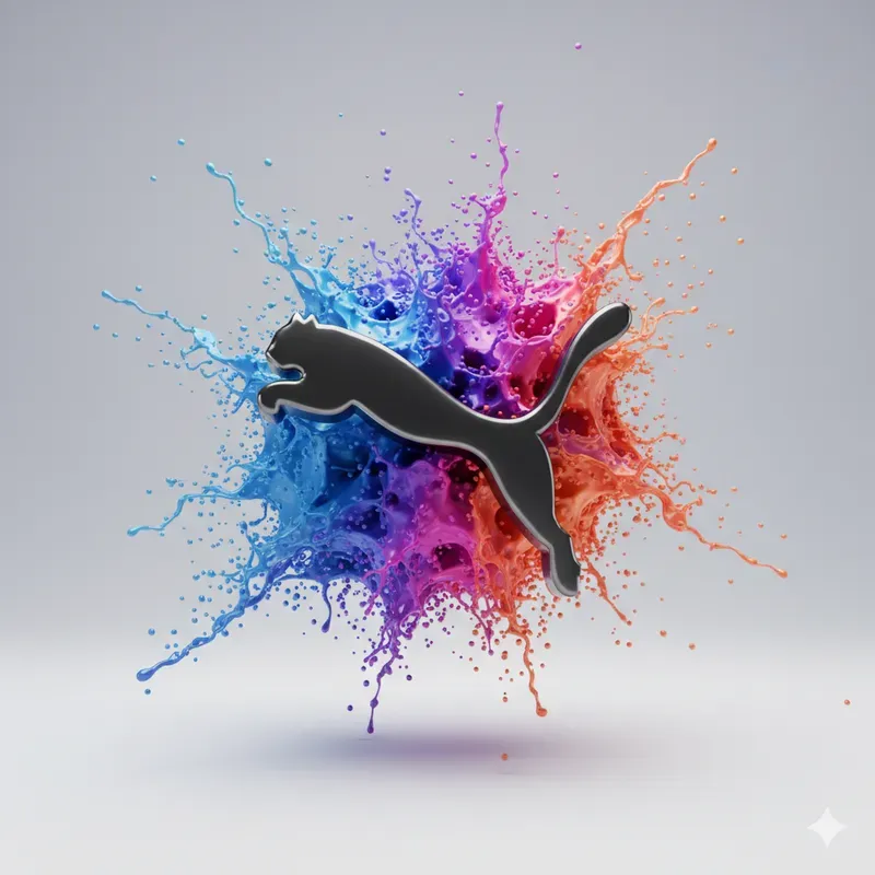 3D Color Splash Logo Art