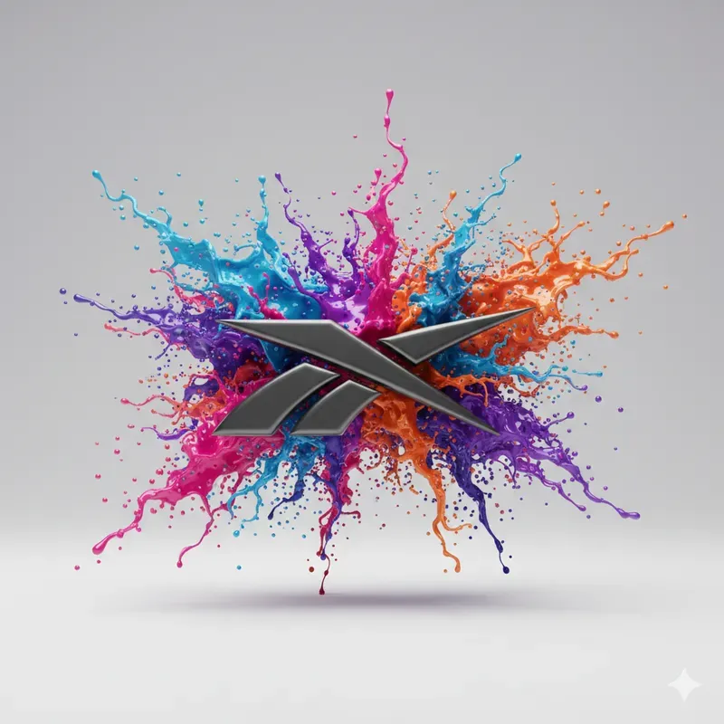 3D Color Splash Logo Art