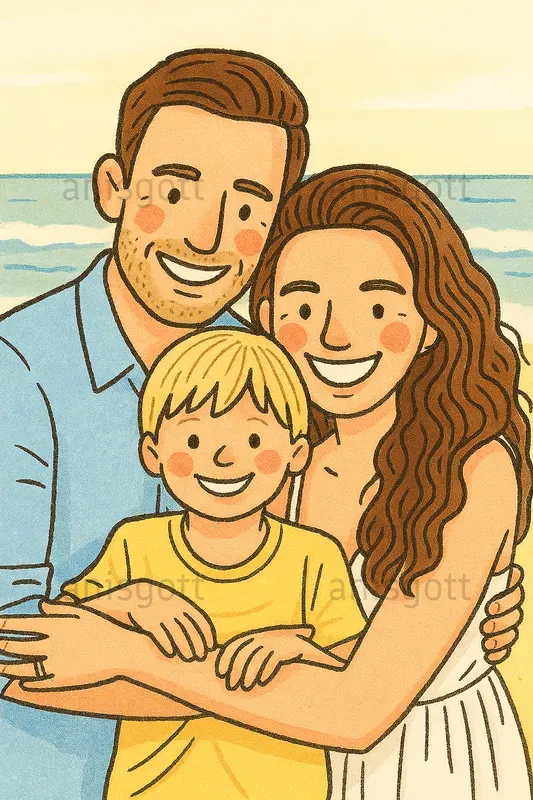 Whimsical Cartoon Custom Photo Portraits