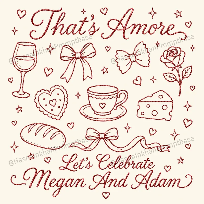 Cute Doodle Embroidery Style Designs
