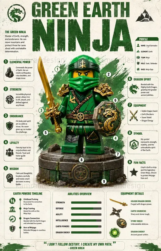Lego Ninja Infographic Generator