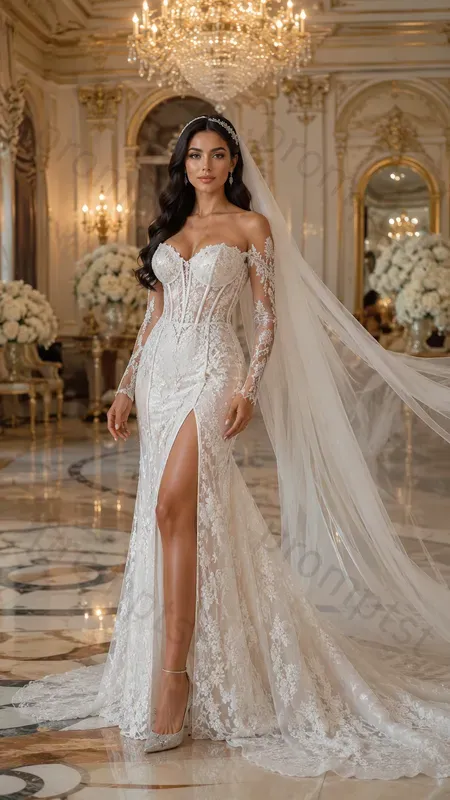 Elegant Bride Wedding Outfits