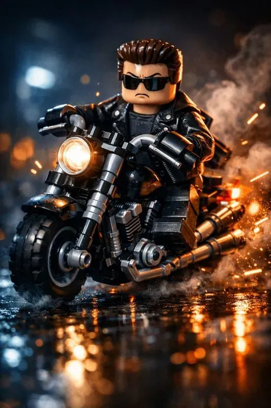 Cinematic Legos On Motorcycles